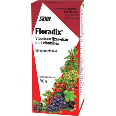 Floradix ijzer-elixer van Salus, 1 x 500 ml